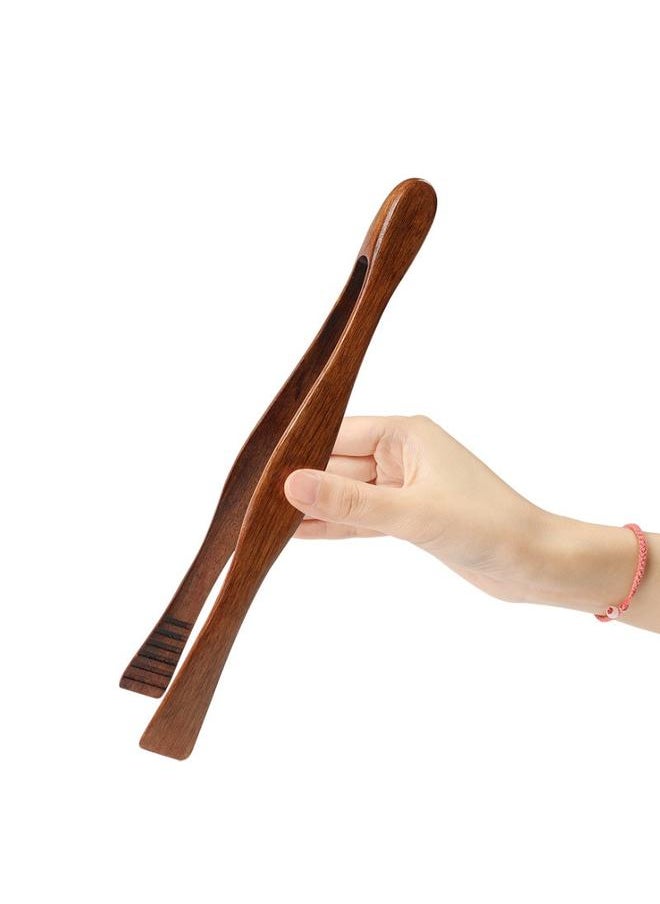 yongsheng Wooden Tong, Vintage Wood Toaster Tongs BBQ Meat Clip Buffet Food Tongs Bread Steak Kitchen Clamp Serving Tool Kitchen Utensil For Cooking  10.4Inch  - Image 1