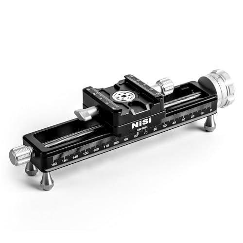 NiSi - NM-180S Macro Focusing Rail, Precision Focus Slider for Macro Photography , Universal Tripod Mounting, 360-Degree Rotating Clamp with Quick-Release Plate, Detachable Feet, Arca-Swiss Compatible - Image 1
