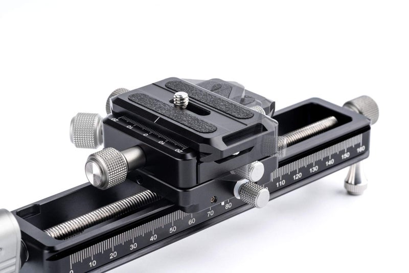 NiSi - NM-180S Macro Focusing Rail, Precision Focus Slider for Macro Photography , Universal Tripod Mounting, 360-Degree Rotating Clamp with Quick-Release Plate, Detachable Feet, Arca-Swiss Compatible - Image 2