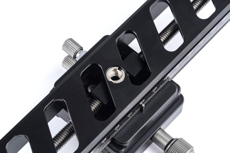 NiSi - NM-180S Macro Focusing Rail, Precision Focus Slider for Macro Photography , Universal Tripod Mounting, 360-Degree Rotating Clamp with Quick-Release Plate, Detachable Feet, Arca-Swiss Compatible - Image 4