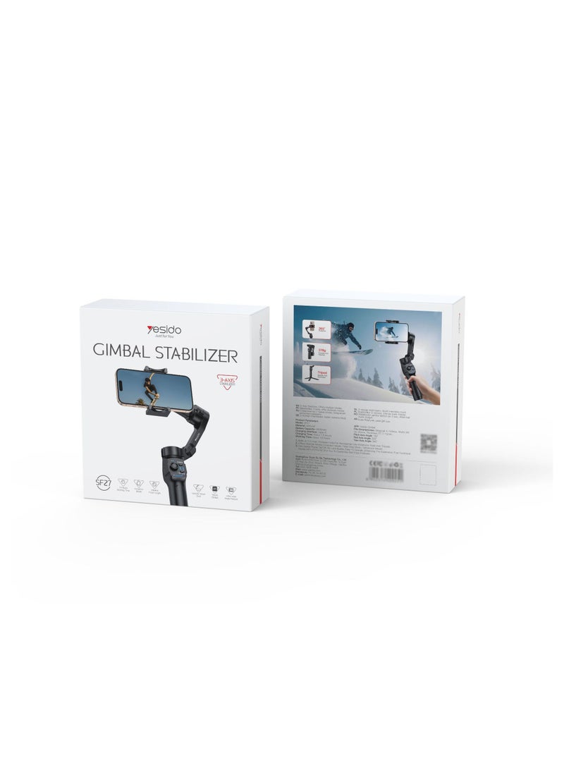 Yesido Yesido handheld selfie stick three-axis anti shake bracket intelligent live streaming 360 degree shooting stabilizer  - Image 2