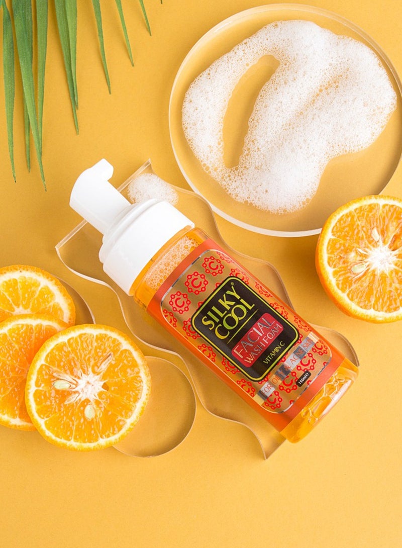 Silky Cool Vitamin C Facial Wash Foam 150 ml – Brightening & Hydrating Cleanser