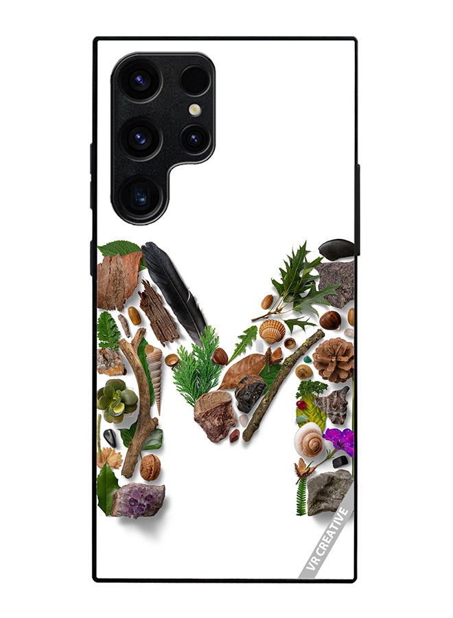 Protective Case Cover For Samsung Galaxy S25 Ultra Alphabet M Design Multicolour