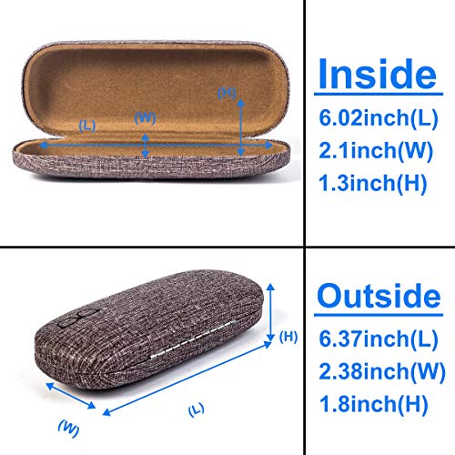 RayLove 3-Pack Hard Shell Eyeglasses Case Large Reading Glasses Hard Case - Image 4
