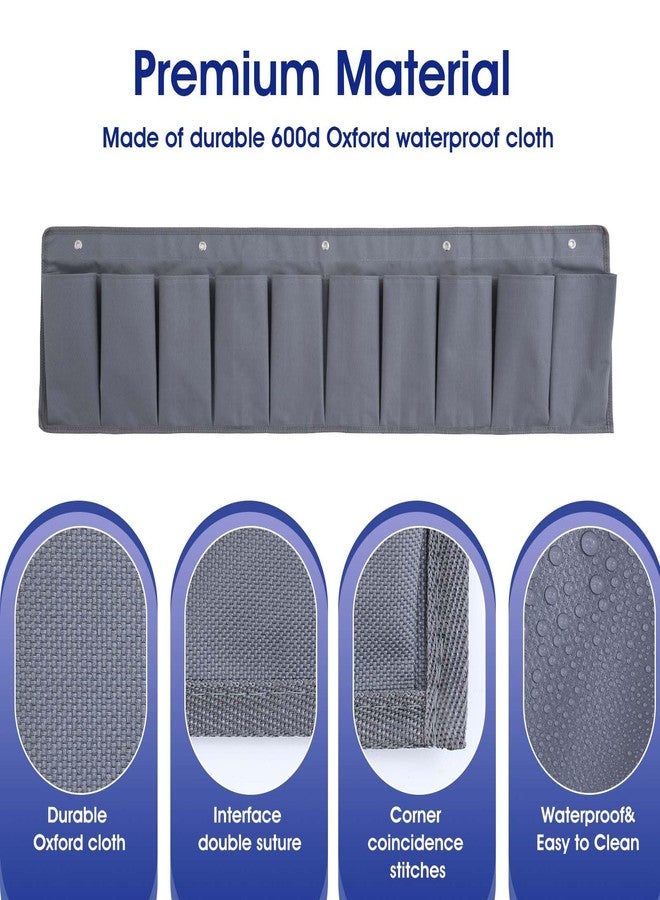 AojSup 2 Pcs RV Shoe Pockets 10 Pockets Heavy Hanging Bedside Storage Organizer Bedside Shoe Organizer with Sturdy Hooks Storage Pocket Hangs on bed for Shoes Toys and Tool Accessories - Image 3