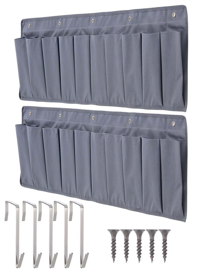 AojSup 2 Pcs RV Shoe Pockets 10 Pockets Heavy Hanging Bedside Storage Organizer Bedside Shoe Organizer with Sturdy Hooks Storage Pocket Hangs on bed for Shoes Toys and Tool Accessories - Image 1