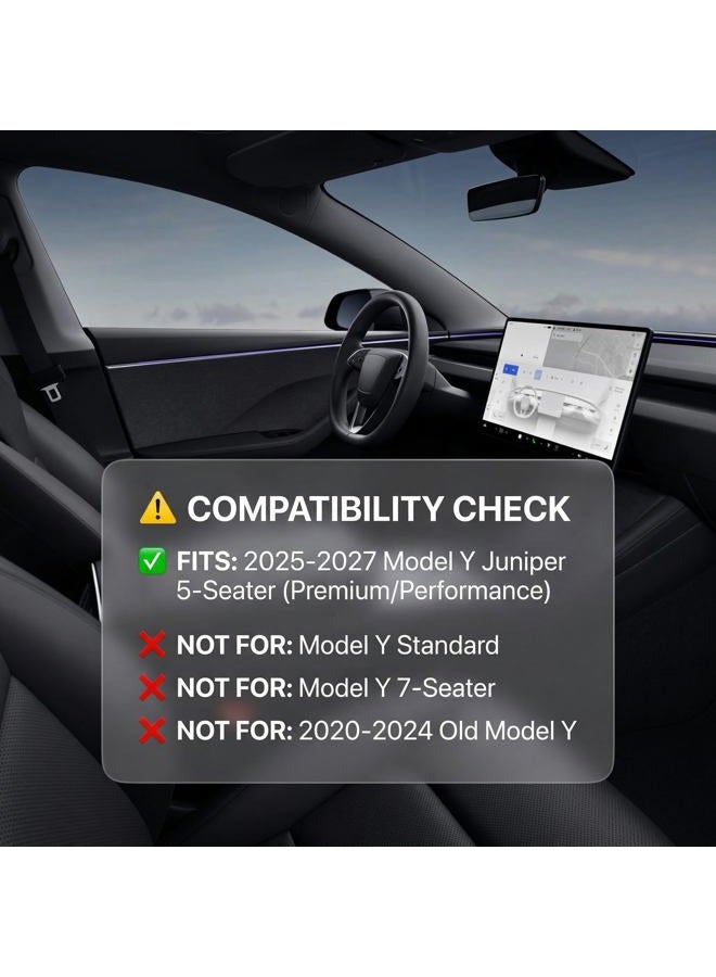 CYBERBEANS for Tesla Model Y Juniper Rear Seat Back Cover All Weather TPE SeatBack Liner Pad Back Protector Interior Accessories 2025 2026 (5 seats) - Image 2