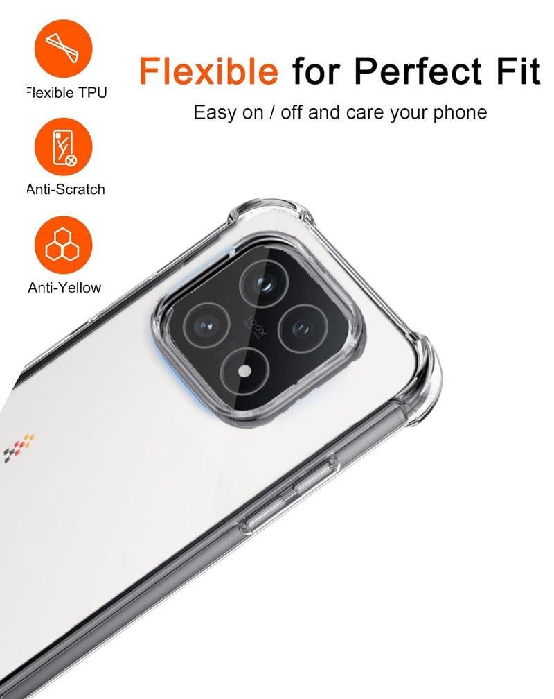 Lustree Plain Flexible Bumper Exclusive Transparent Shockproof Silicone Protective Back Cover for iQOO 15 - Transparent - Image 3