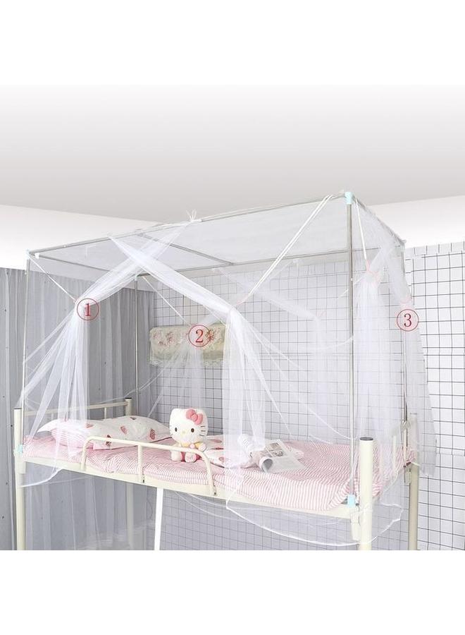Bluejw Mosquito Net Student Dormitory Upper Bed Side Door Zipper 0.9m Female Single Bed Dormitory Upper And Lower Bed Bracket Rod New Product - Image 1