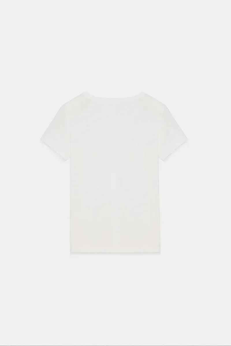 Dilvin Dusty White DILVIN Women's Crew Neck Short Sleeve T-Shirt for Women | Best Price UAE