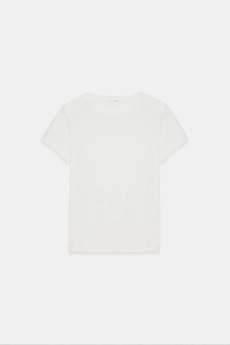 Dilvin Dusty White DILVIN Women's Crew Neck Short Sleeve T-Shirt for Women | Best Price UAE