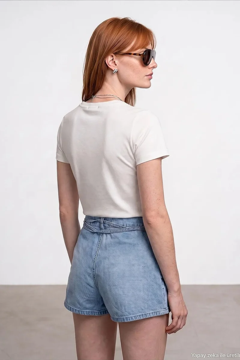 Dilvin Dusty White DILVIN Women's Crew Neck Short Sleeve T-Shirt for Women | Best Price UAE
