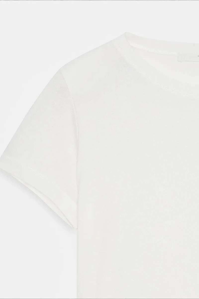 Dilvin Dusty White DILVIN Women's Crew Neck Short Sleeve T-Shirt for Women | Best Price UAE