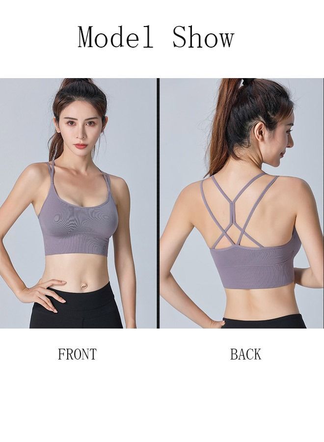 Women's Sports Bra Active Yoga Girl Sports Bras Wirefree Lightweight Comfort Bra for Yoga Running Size M - Image 1
