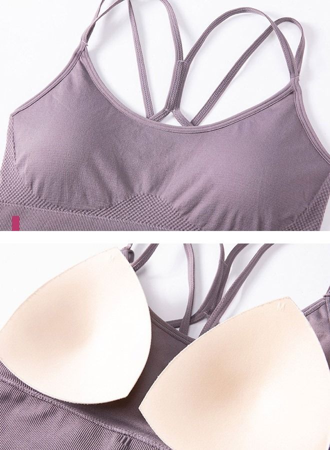 Women's Sports Bra Active Yoga Girl Sports Bras Wirefree Lightweight Comfort Bra for Yoga Running Size M - Image 2