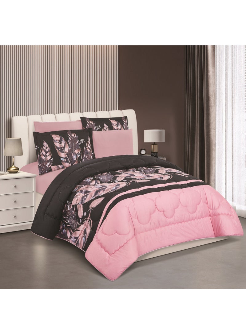 Stargold Super Soft Printed Comforter, 6pcs Set, Microfiber High-Quality Fabric, Stylish and Premium Design, Durable, Ideal For Home Bedroom 240X220CM - Image 1