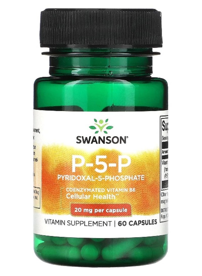 SWANSON سوانسون، P-5-P، 20 ملغ، 60 كبسولة - Image 1
