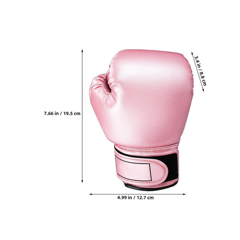 Angel Boxing Gloves Pearlescent Pink Foam Sparring Gloves for Bag Work Practice - Image 3