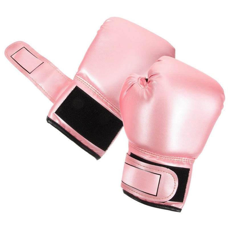 Angel Boxing Gloves Pearlescent Pink Foam Sparring Gloves for Bag Work Practice - Image 2