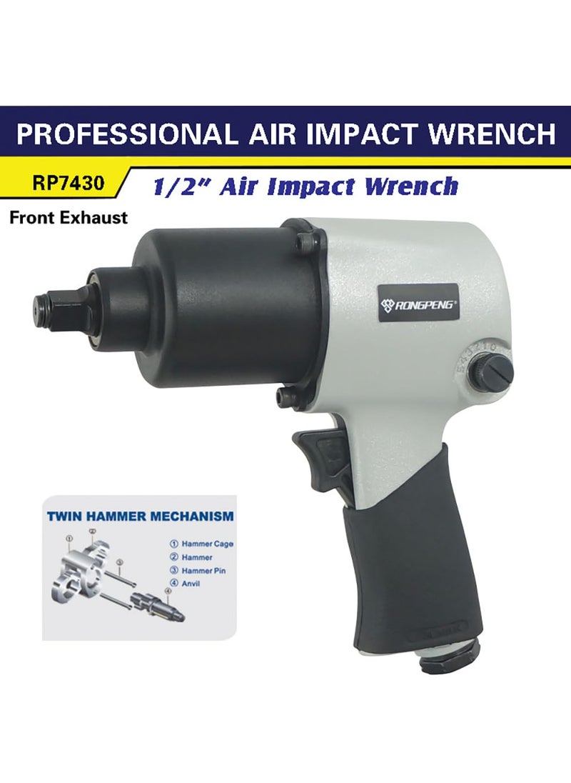 Rongpeng RONGPENG Air Impact Wrench gun 12 Inch Square Drive Composite Impact Wrench Heavy Duty Extended Anvil Pneumatic Tool with Socket Set  - Image 4
