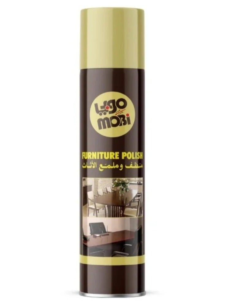 Furniture cleaner and polish, for cleaning, polishing, and preserving all types of wooden and metal furniture and antiques. 300 ml