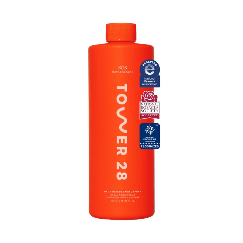 Tower 28 Jumbo SOS Daily Rescue Facial Spray Hypochlorous Acid Spray to Help Reduce Redness Calm Irritation Alleviate FlareUps Soothing Purifying Face Toner Everyday Skin Care Mist 16 oz - Image 2