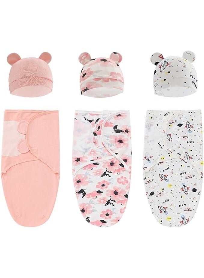 Queens 3 Pack Baby Swaddle Blanket Wrap for Newborn Boy & Girl, 100% Cotton Infant Adjustable Swaddling Sleep Sack, Super Soft Nursery Swaddling Blankets - Image 1