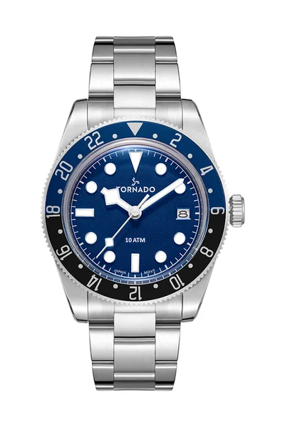 TORNADO Men's Analog Display Watch With Silver Stainless Steel Strap - T24006-C1