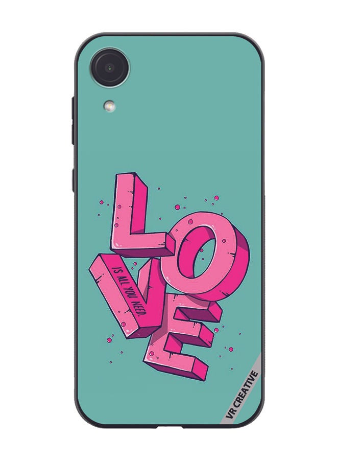VR CREATIVE Protective Case Cover For Samsung Galaxy A03 Core Love Is All You Need Design Multicolour - Image 1