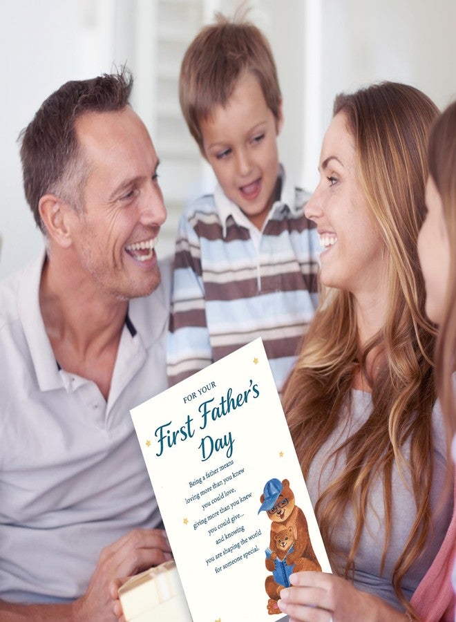 FANCYLUCKY Happy First Fathers Day Gift for New Dad, Funny 1st Father's Day Card for New Dad from Baby Boy Girl, First Time Dad Card - Image 5