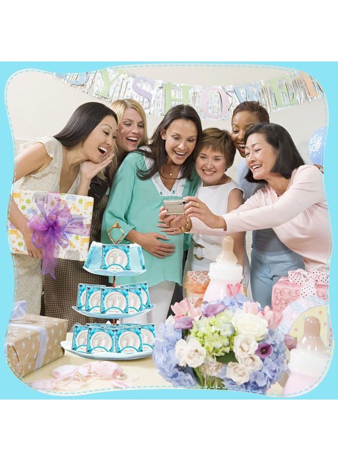 AiXiAng Baby Shower Favors Soaps Handmade Blue Gift Little Baby-feet Scented Soap Favors for Gender Reveal Boy Baby Shower Favors and Decorations (12 Pack) - Image 5