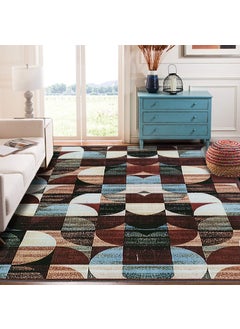 Status Contract Status Contract Polyester Yarn 3D Printed Vintage Persian Carpet with Anti Slip Backing for Bedroom/Living Area/Home (5 X 7 ft, Multicolour)  - Image 1