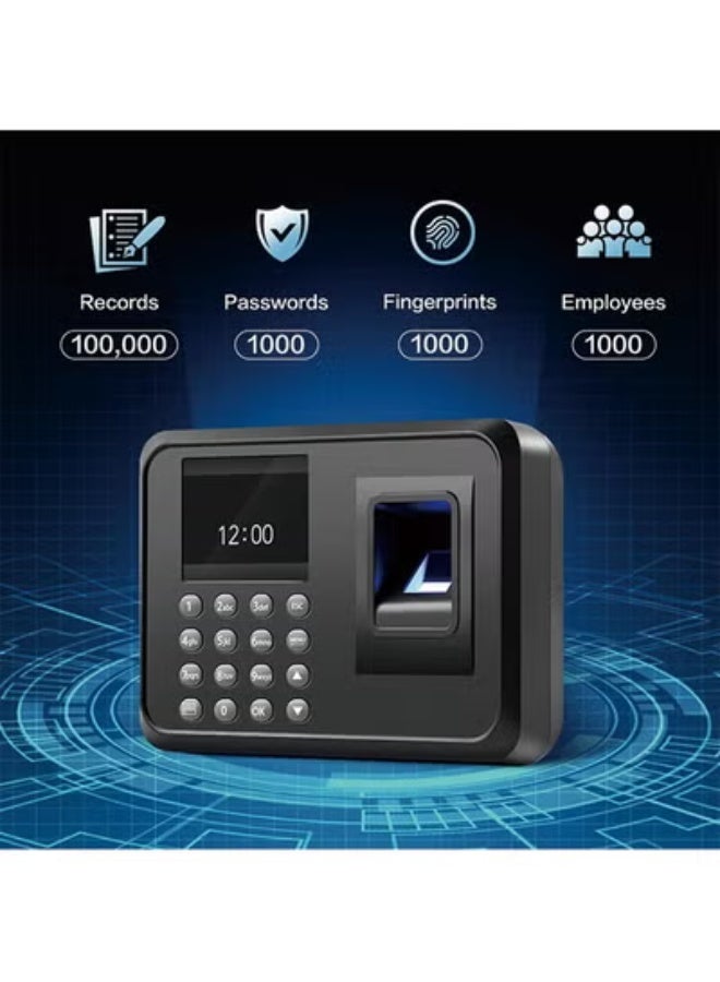 Time Clock, Fingerprint Time Clocks for Employees Small Business with Finger Scan and PIN Punching in One, 0 Monthly Fee Auto Deduct Lunch Easy Operation - Image 5