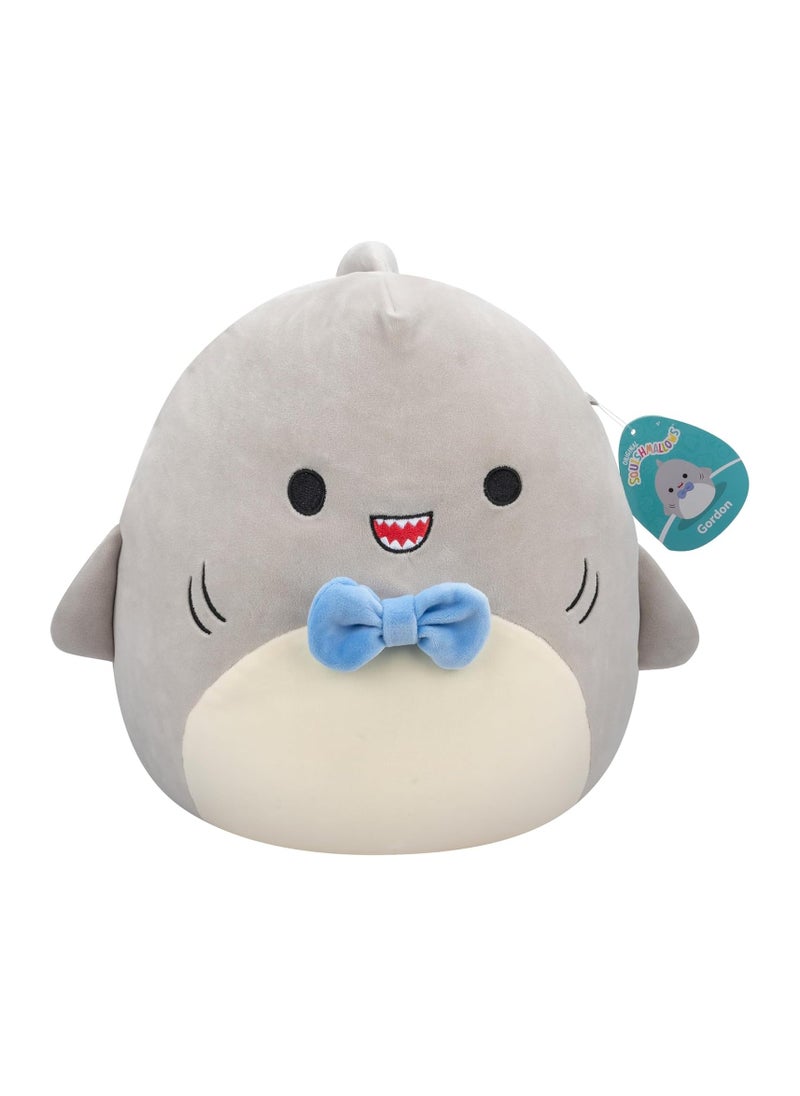 Squishmallows - 7.5-Inch-Gordon The Grey Shark with Blue Bowtie - Image 1