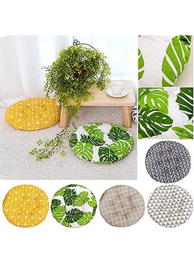 The Purple Tree Printed Round Chair Cushion Chair Pad (Pack of 1, 40x40 cm) Outdoor Patio Chair Cushion, Quilted, seat pad, Ergonomic Pillow, Chair Pillow (Multicolor) - Image 3