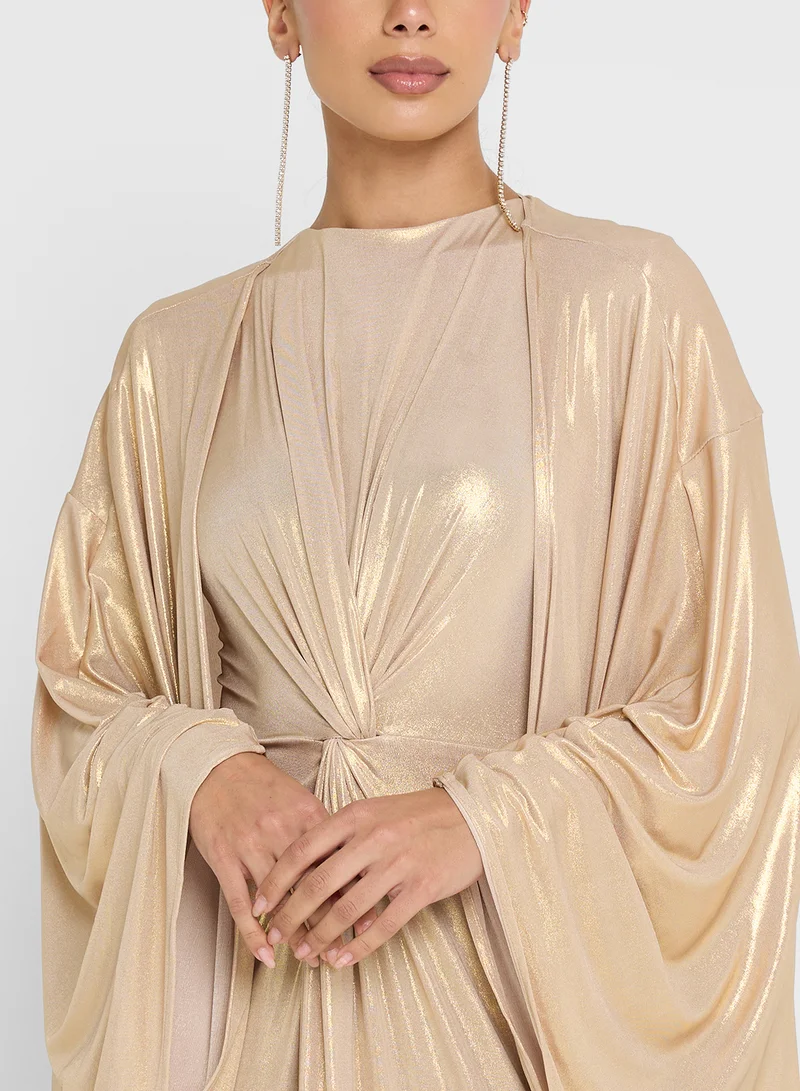 Golden Apple 2 Pcs Set Long Sleeves Maxi Drees