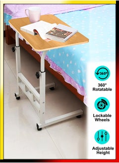 DBLEW Upgraded Metal Base Adjustable Multipurpose Movable Desktop Computer Mobile Laptop Desk Home And Office Desks For Work and Study Moveable Portable Coffee Overbed Tray Bedside Sofa Table  - Image 5