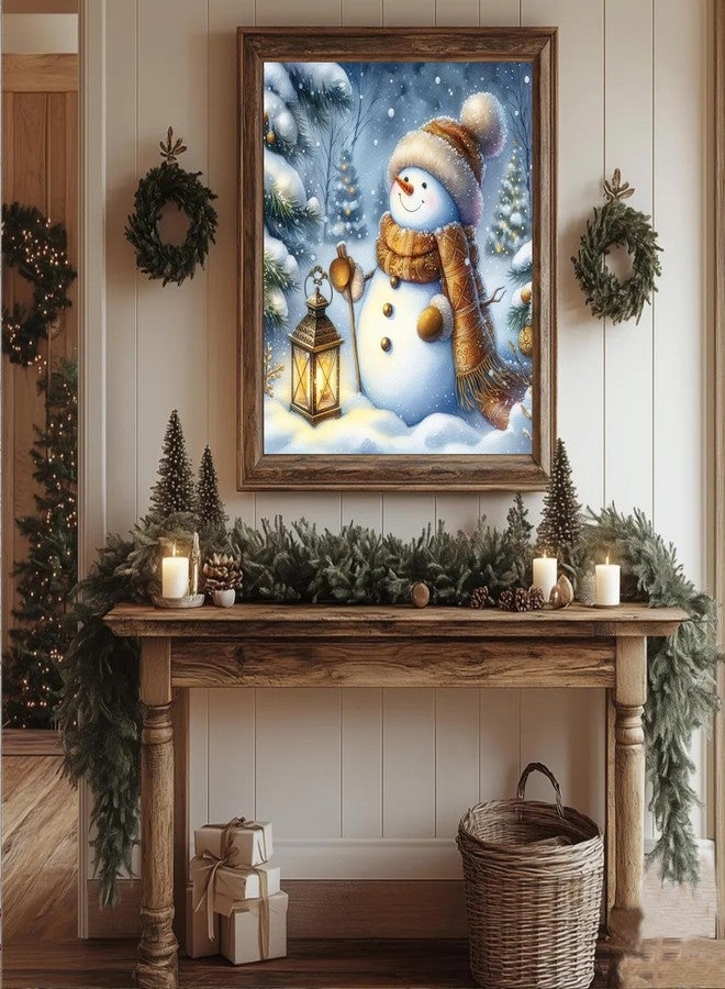 T.HENV Christmas Diamond Art Kits for Adults,Cute Snowman Diamond Painting Kits for Adults Beginners,5D DIY Full Drill Diamond Dots,Gem Art Kits for Adults Wall Decor 13.8x13.8inch - Image 2