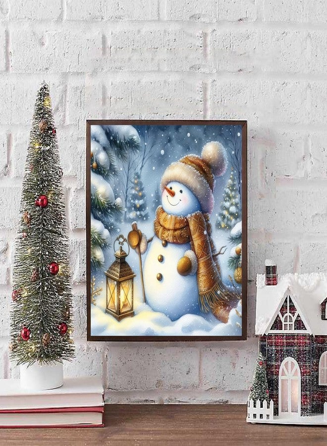 T.HENV Christmas Diamond Art Kits for Adults,Cute Snowman Diamond Painting Kits for Adults Beginners,5D DIY Full Drill Diamond Dots,Gem Art Kits for Adults Wall Decor 13.8x13.8inch - Image 3