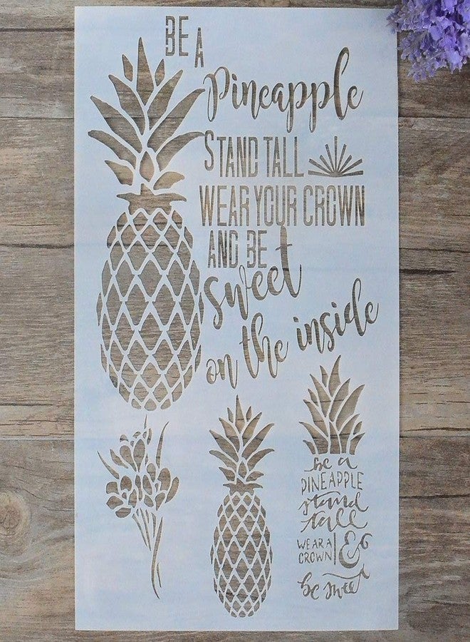 SLGIFT DIY Decorative Pineapple Templates Stencil for Painting on Walls Furniture Scrapbooking Crafts - Image 1