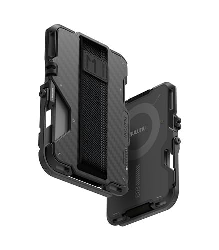 Aulumu G03 Carbon Fiber Magnetic Wallet Card Holder Magnetic Wallet Compatible with MagSafe Multi Function Mobile Phone StandGrip Bottle Opener RFID Shielding Card - Image 1