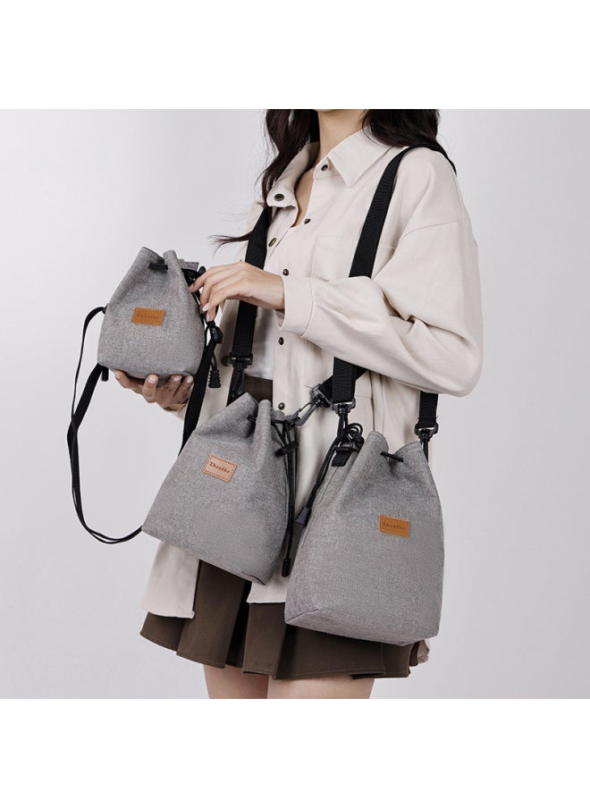 Generic Camera Bag Storage Bag Micro Single Liner Protective Cover Slr Canon R50 Sonicon Z30 Fuji XT30xs1020-Color:Gray Large Shoulder Strap  - Image 4