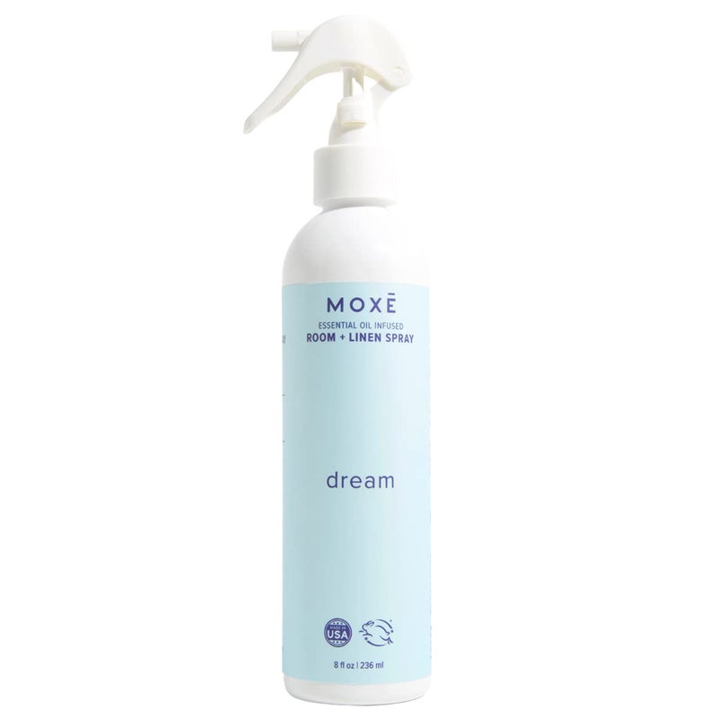 MOXE Dream Linen & Room Spray, Essential Oils for Sleep, Natural Aromatherapy Mist, Bedding, Pillows, Sheets, Home & Bedroom, Lavender, Chamomile, Lemongrass, Grapefruit, 8 Ounces (1 Pack) - Image 1