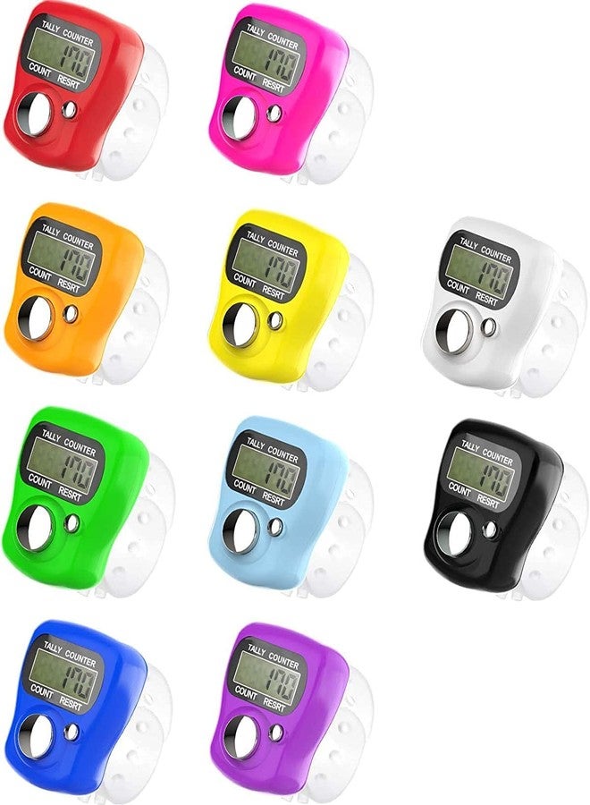 DIYASHI Digital LCD Tally Counter, Electronic Hand Held Counter with Reset Button (Multi-Colour) (Pack of 10) - Image 1