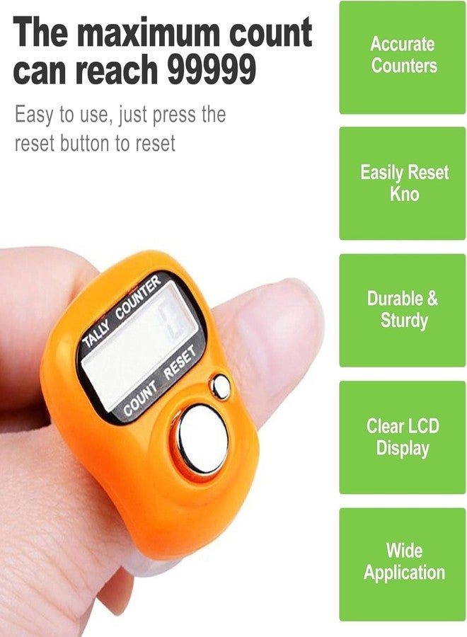 DIYASHI Digital LCD Tally Counter, Electronic Hand Held Counter with Reset Button (Multi-Colour) (Pack of 10) - Image 4