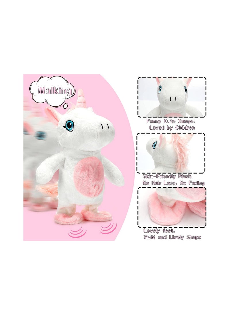 KASTWAVE Talking Singing Plush Toys Unicorn 10 Inch Walking Singing Unicorn Repeats What You Say Interactive Stuffed Animal Gifts for Kids Interactive Unicorn Gifts for Birthday Children's Day  - Image 3