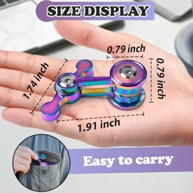 Chilvil Fidget Spinner for Adults, Metal Silent Figette Office Desk Toy Quiet Cool Gadgets Gifts for Teen Boys Kid Anxiety Stress Relief Calm Down Sensory Autism Autistic ADHD Airplane Travel Need Must Have - Image 4