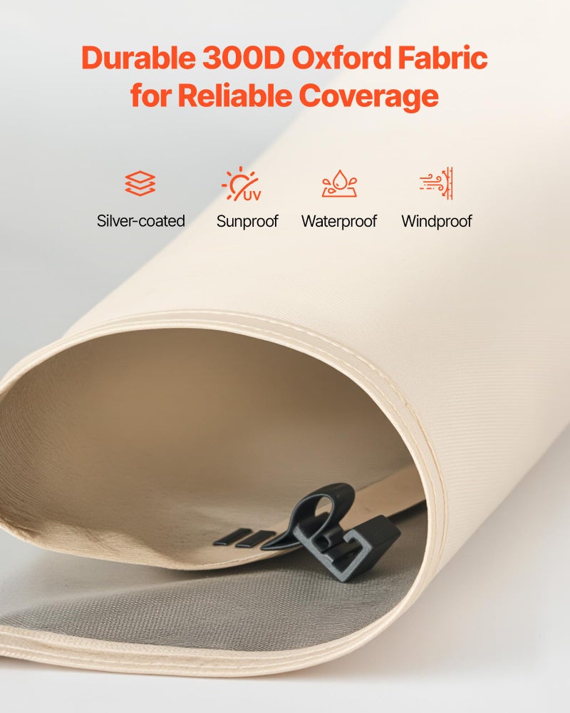 VEVOR Sidewalls for Screen House Gazebo, for VEVOR 6 x 6 ft Screen House Tent, Sun Protection, 5.51 x 5.71 ft 300D Oxford Silver-Coated Fabric, Pack of 2 (Not Include Tent), for Outdoor Activities - Image 3