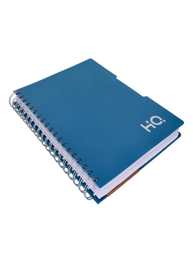 HQ Navneet Five Subject Spiral Wiro Binding Office Notebook for Personal and Office Use | B5 Size - 25 cm x 17 cm | Blue | 300 Pages - Image 5