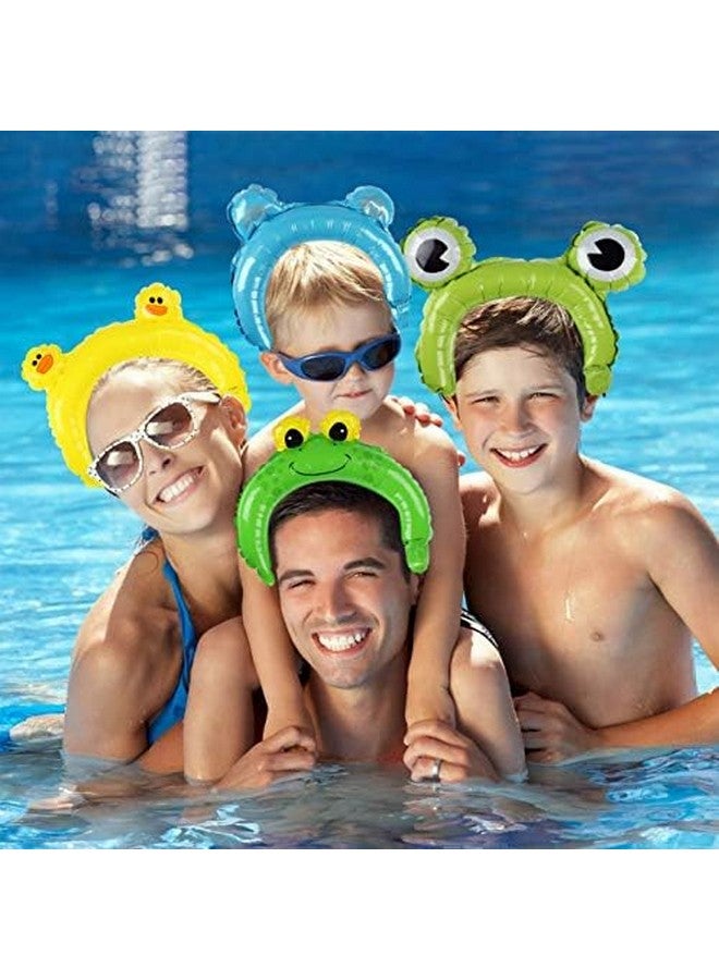 MALLMALL6 50P Zoo Animal Inflatable Headbands Wildlife Balloon Hair Hoop Include Forest Safari Farm Animals Jungle Theme Birthday Party Supplies With Animal Stickers Party Favors Costumes For Kids - Image 5